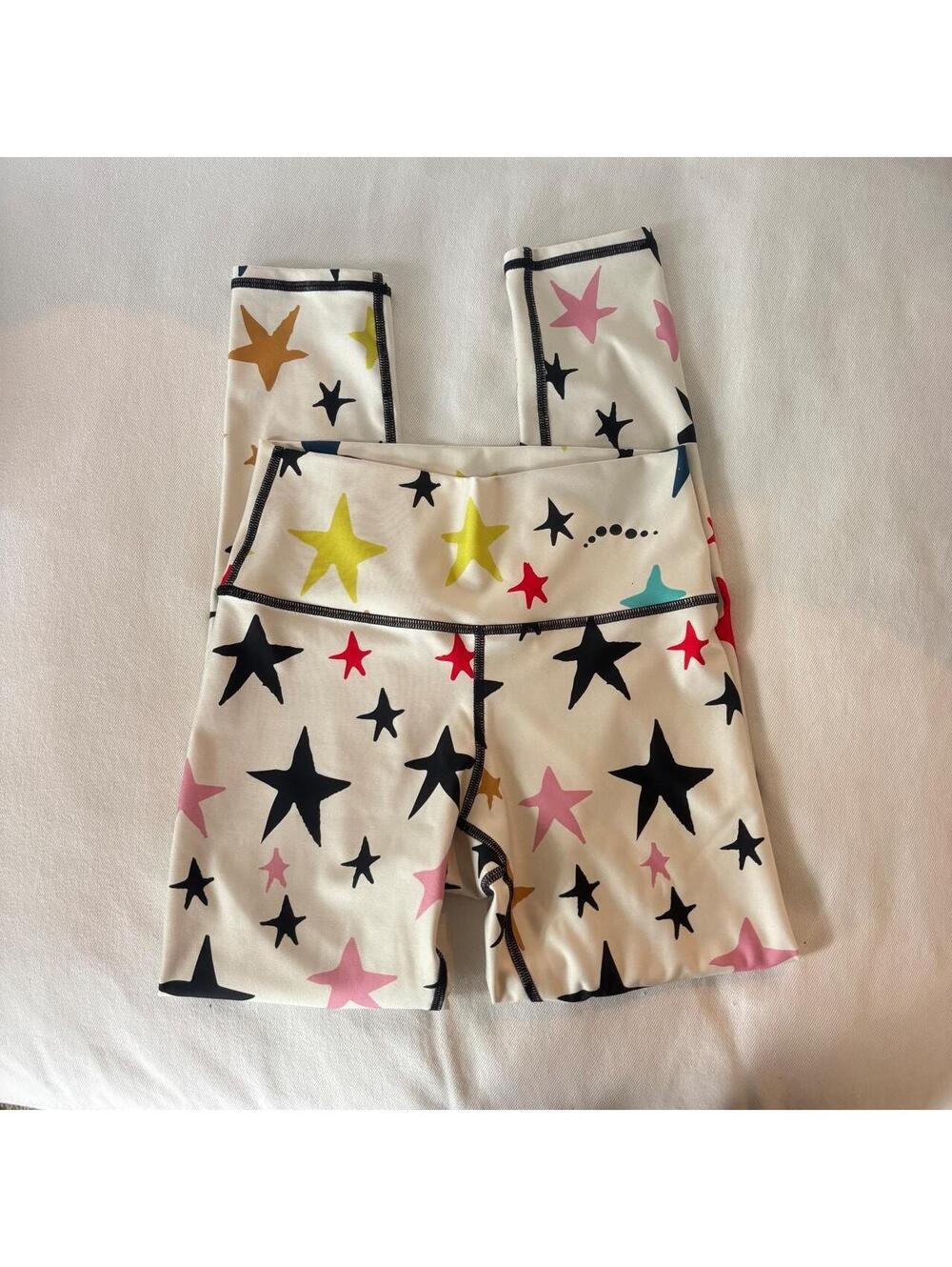 Gova Active Printed Star Leggings High Waisted Size S/M Colorful 2000s Y2K Style
